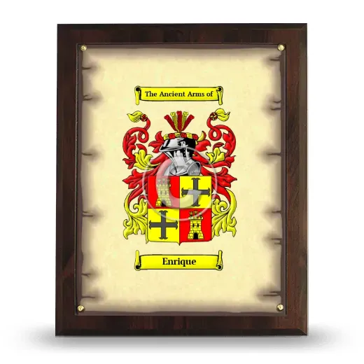 Enrique Coat of Arms Plaque
