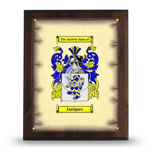 Enriquez Coat of Arms Plaque