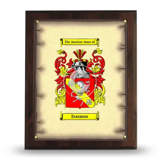 Erasmus Coat of Arms Plaque