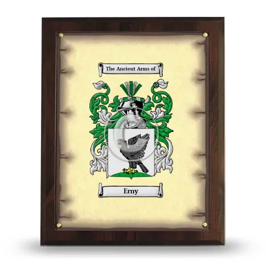 Erny Coat of Arms Plaque