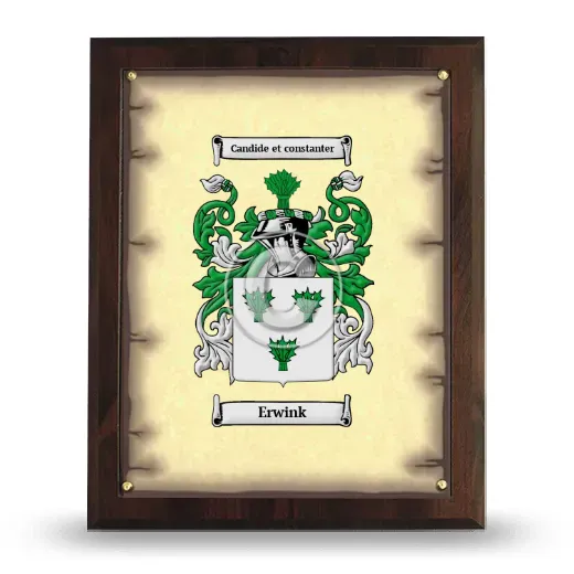 Erwink Coat of Arms Plaque