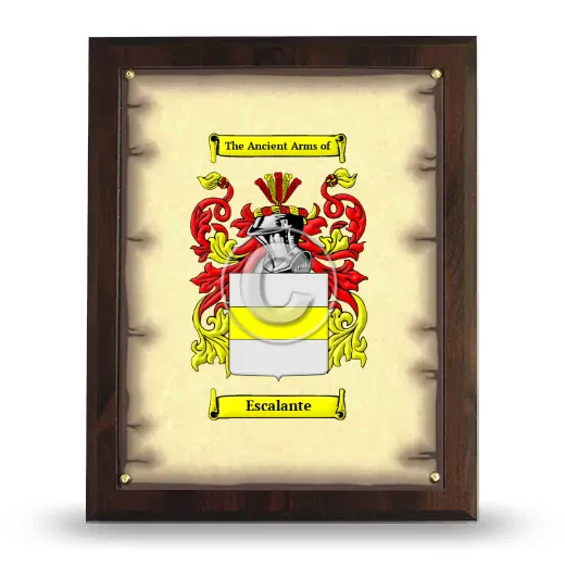 Escalante Coat of Arms Plaque