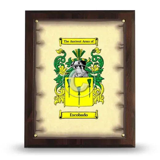Escobado Coat of Arms Plaque