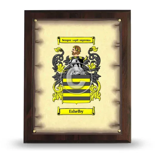 Eshelby Coat of Arms Plaque