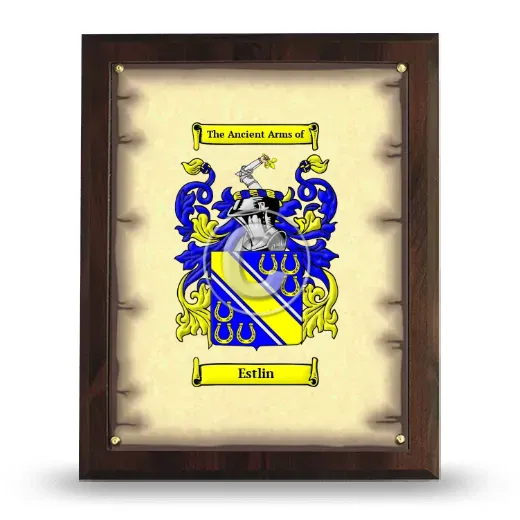 Estlin Coat of Arms Plaque
