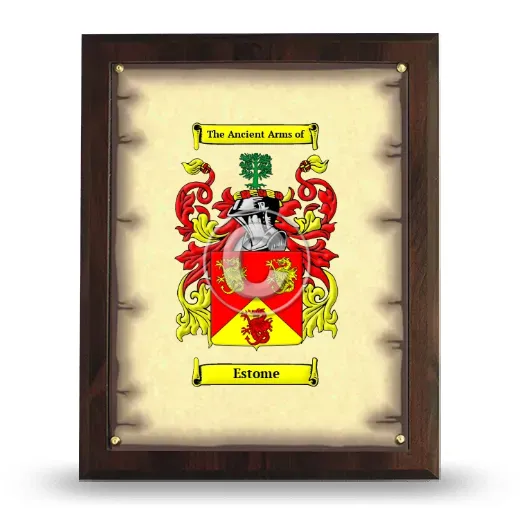Estome Coat of Arms Plaque