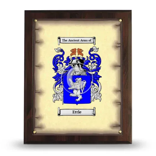 Ettle Coat of Arms Plaque