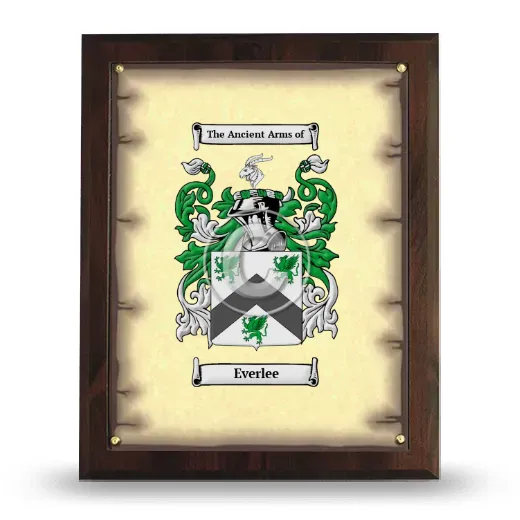 Everlee Coat of Arms Plaque