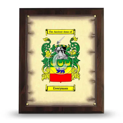 Everyman Coat of Arms Plaque