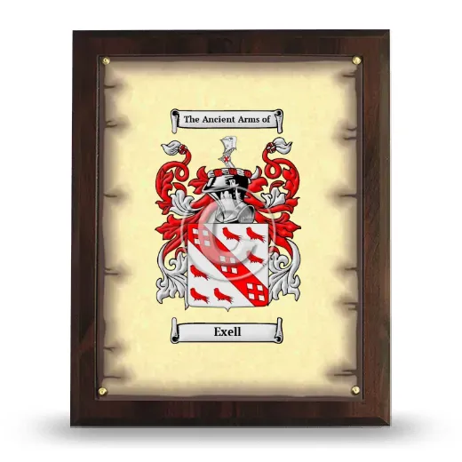 Exell Coat of Arms Plaque