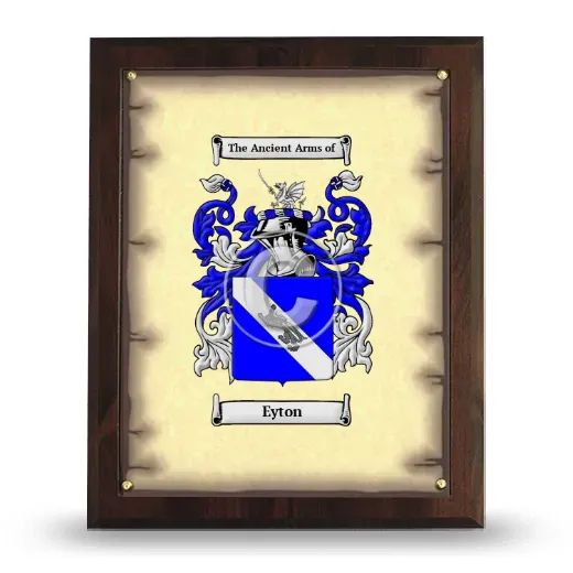 Eyton Coat of Arms Plaque