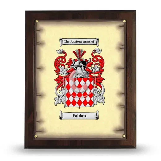 Fabian Coat of Arms Plaque
