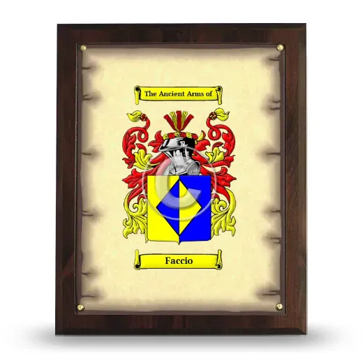 Faccio Coat of Arms Plaque