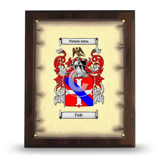 Fair Coat of Arms Plaque
