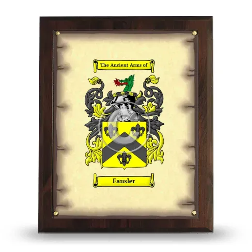 Fansler Coat of Arms Plaque