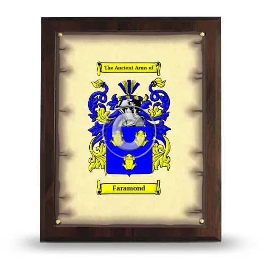 Faramond Coat of Arms Plaque