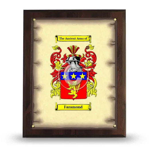 Faramond Coat of Arms Plaque