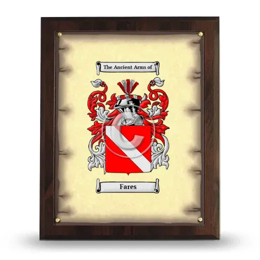 Fares Coat of Arms Plaque
