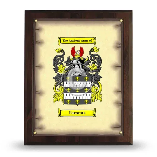 Farrants Coat of Arms Plaque
