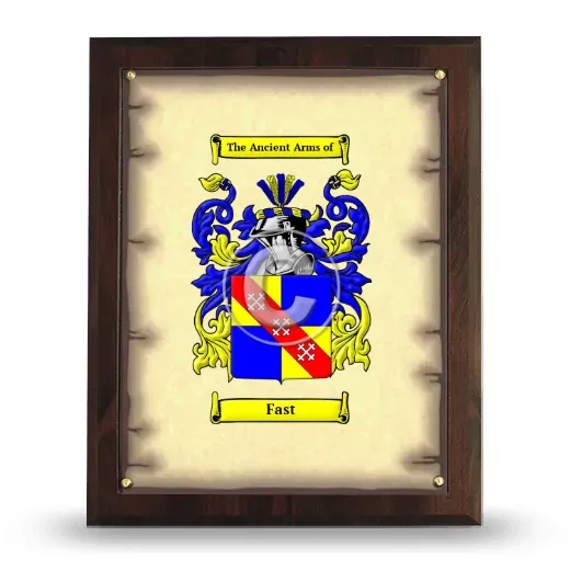 Fast Coat of Arms Plaque