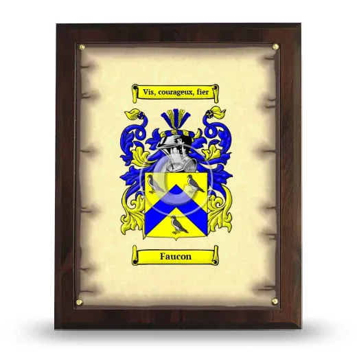 Faucon Coat of Arms Plaque