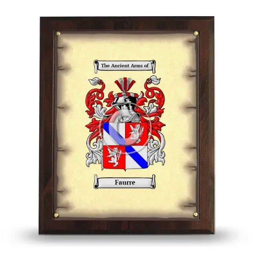 Faurre Coat of Arms Plaque