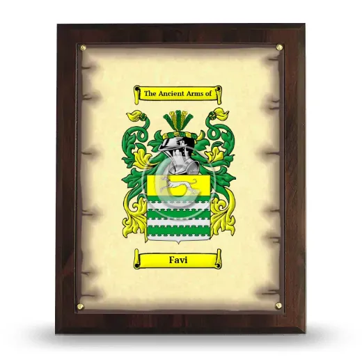 Favi Coat of Arms Plaque