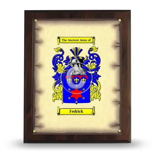 Fedrick Coat of Arms Plaque