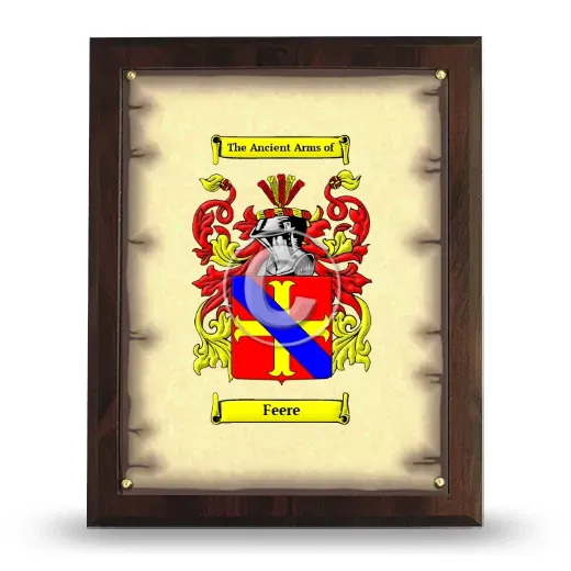 Feere Coat of Arms Plaque