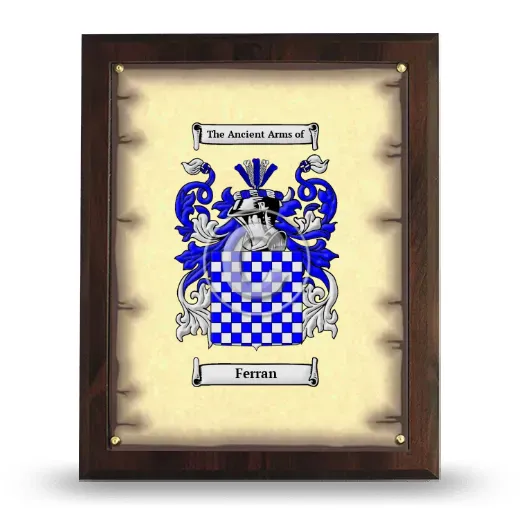 Ferran Coat of Arms Plaque