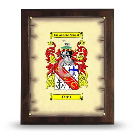 Ferris Coat of Arms Plaque