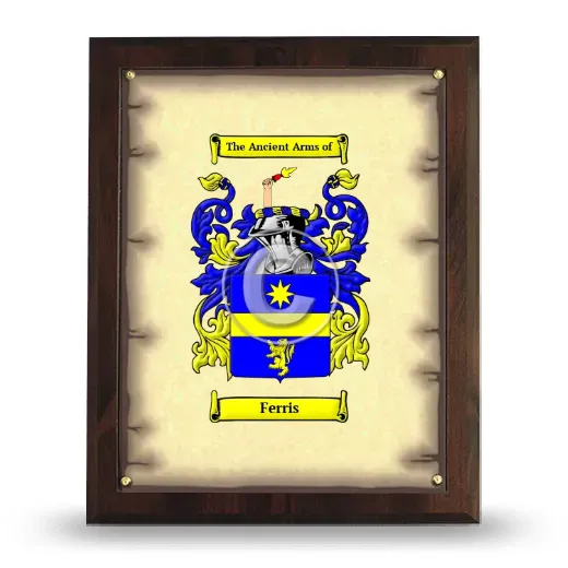 Ferris Coat of Arms Plaque