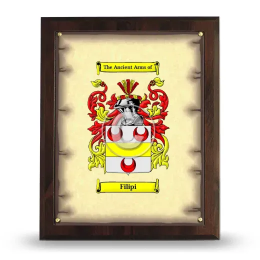 Filipi Coat of Arms Plaque