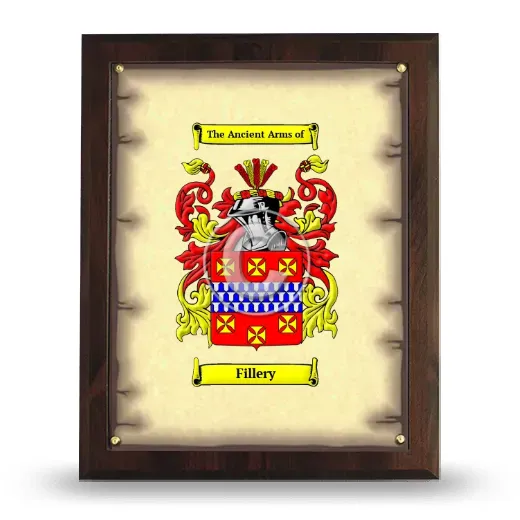 Fillery Coat of Arms Plaque