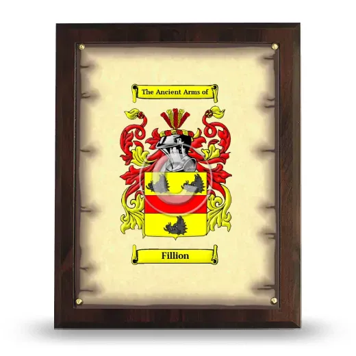 Fillion Coat of Arms Plaque
