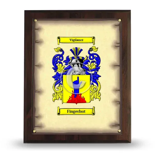 Fingerhut Coat of Arms Plaque