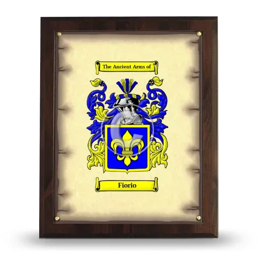 Fiorio Coat of Arms Plaque