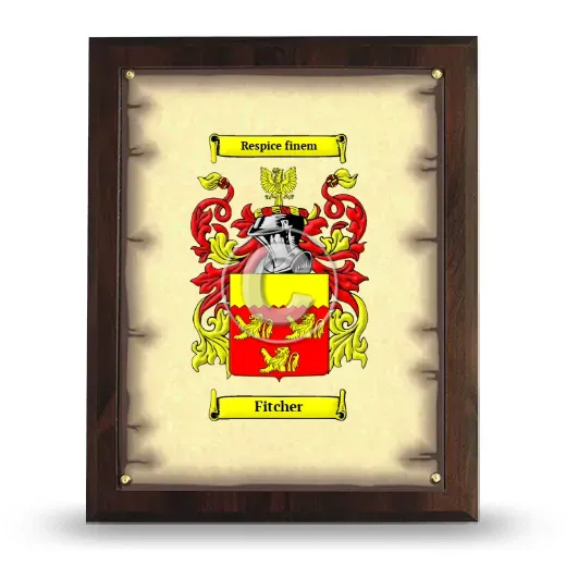 Fitcher Coat of Arms Plaque