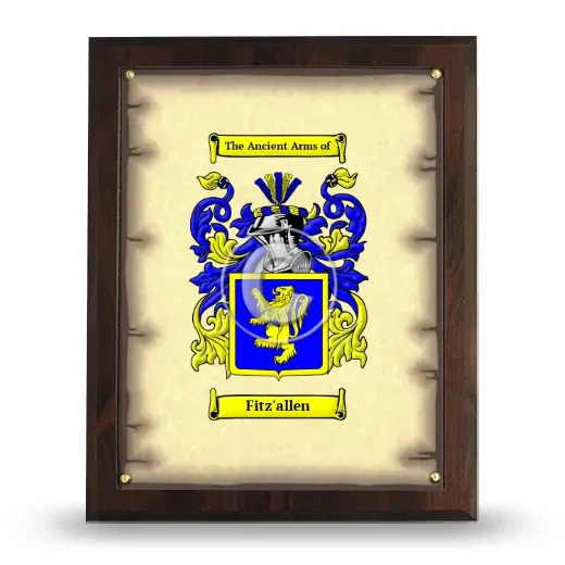 Fitz'allen Coat of Arms Plaque