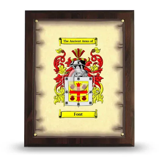 Font Coat of Arms Plaque