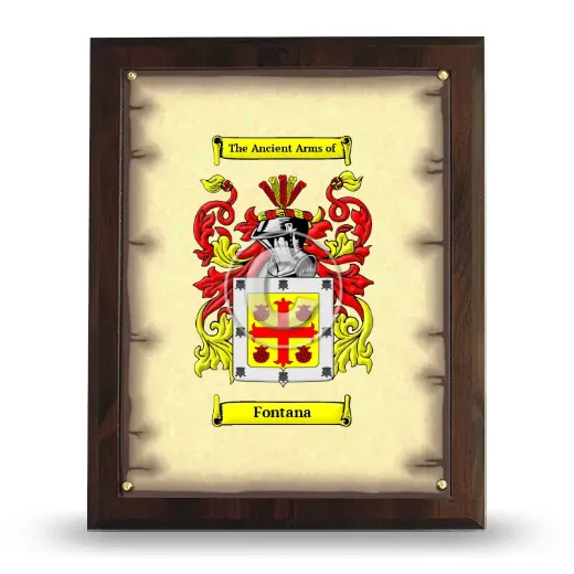 Fontana Coat of Arms Plaque