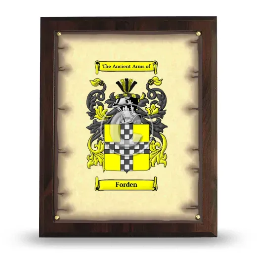 Forden Coat of Arms Plaque
