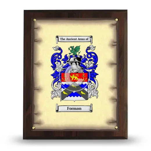 Forman Coat of Arms Plaque