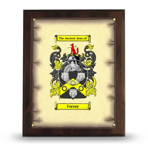 Forsay Coat of Arms Plaque