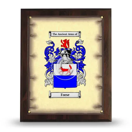 Forse Coat of Arms Plaque