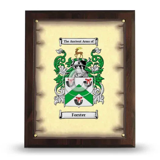 Forster Coat of Arms Plaque