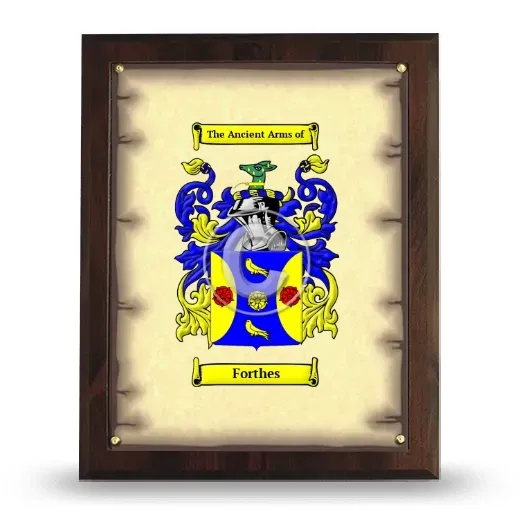Forthes Coat of Arms Plaque