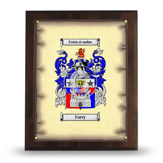 Forty Coat of Arms Plaque