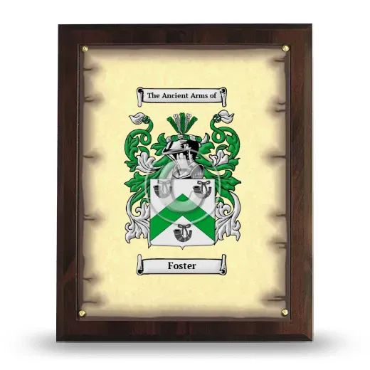Foster Coat of Arms Plaque