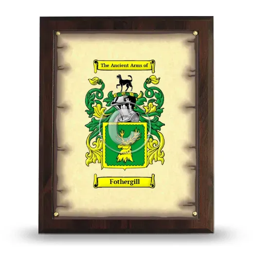 Fothergill Coat of Arms Plaque